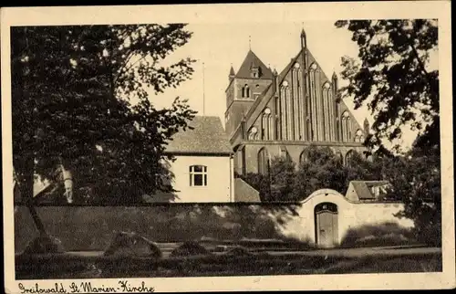 Ak Greifswald, St. Marien-Kirche
