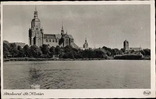 Ak Stralsund in Vorpommern, Kirche St. Marien