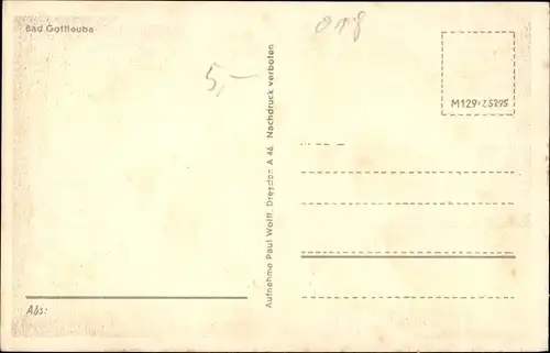 Ak Bad Gottleuba in Sachsen, Straßenansicht