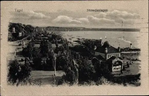 Ak Berlin Reinickendorf Tegel, Strandanlagen