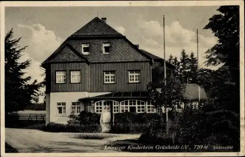 Ak Grünheide Auerbach im Vogtland, Leipziger Kinderheim, Südansicht