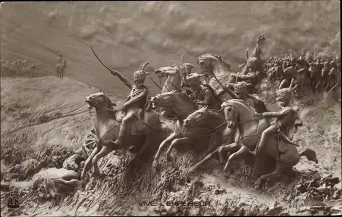 Künstler Ak Mastroianni, Domenico, Schlachtszene, Husare