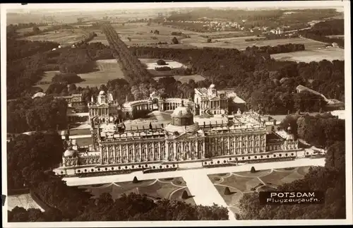 Ak Potsdam in Brandenburg, Neues Palais, Fliegeraufnahme