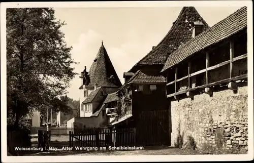 Ak Weißenburg am Sand Mittelfranken Bayern, Wehrgang, Scheibleinsturm