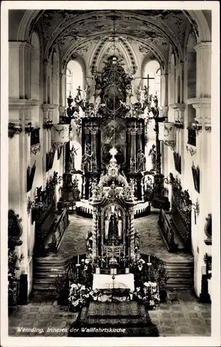 Ak Wemding in Schwaben, Inneres der Wallfahrtskirche