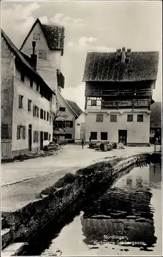 Ak Nördlingen in Schwaben, Hinterere Gerbergasse