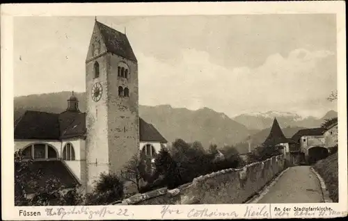 Ak Füssen im Ostallgäu, Stadtpfarrkirche