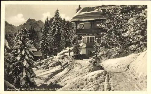 Ak Oberstdorf im Oberallgäu, Bergkristall, Mäderegabelgruppe, Winter