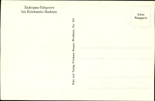 Ak Kriebstein b. Mittweida, Zschopau Talsperre