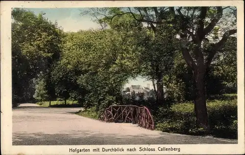 Ak Beiersdorf Coburg in Oberfranken, Schloss Callenberg, Hofgarten