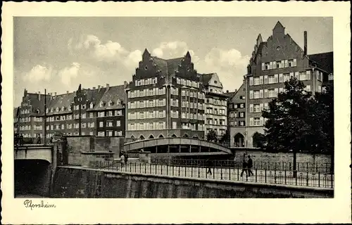 Ak Pforzheim im Schwarzwald, Teilansicht, Gebäude