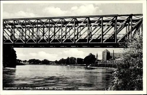 Ak Ingolstadt an der Donau Oberbayern, Brücke