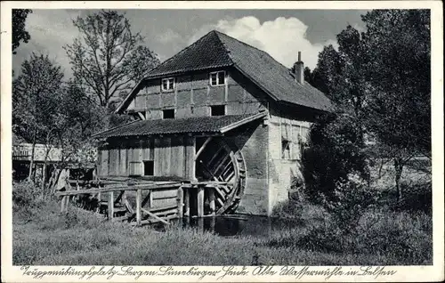 Ak Bergen in der Lüneburger Heide, Alte Wassermühle, Truppenübungsplatz