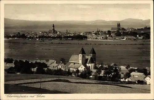 Ak Chammünster Cham Oberpfalz, Panorama