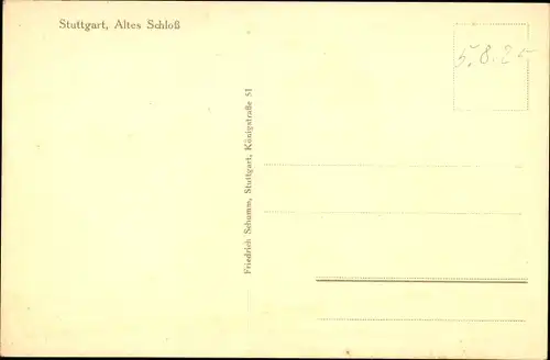 Ak Stuttgart in Württemberg, Altes Schloss
