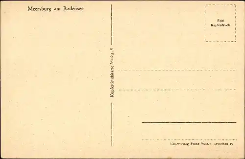 Ak Meersburg im Bodenseekreis Baden Württemberg, Blick zum Ort über den See