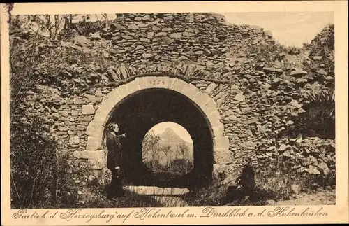 Ak Singen Hohentwiel Baden Württemberg, Herzogsburg, Hohenkrähen