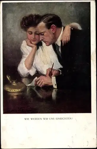 Künstler Ak Underwood, Clarence, Wie werden wir uns einrichten, Munk 833