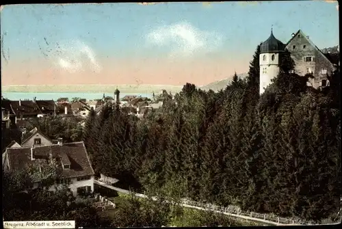 Ak Bregenz am Bodensee Vorarlberg, Altstadt, Seeblick