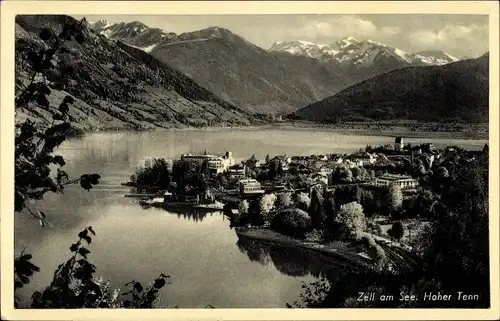 Ak Zell am See in Salzburg, Ortsansicht, Hoher Tenn