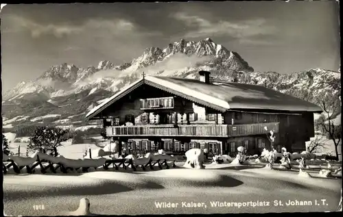 Ak Sankt Johann in Tirol, Wilder Kaiser, Wintersportplatz