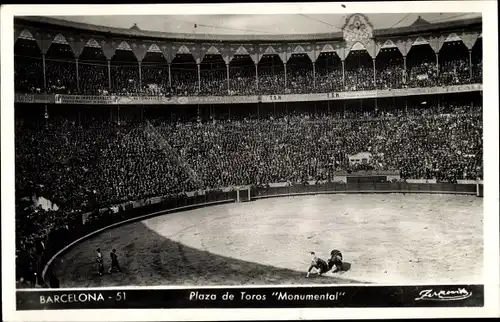 Ak Barcelona Katalonien Spanien, Plaza de Toros Monumental