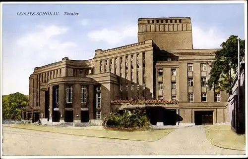 Ak Teplice Šanov Teplitz Schönau Region Aussig, Theater