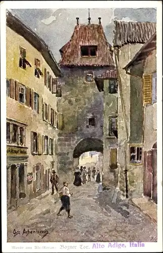 Künstler Ak Bozen Bolzano Südtirol, Tor