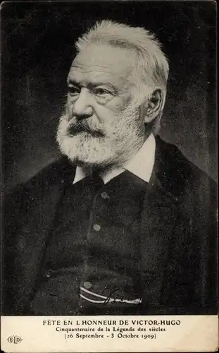 Ak Victor Hugo, Französischer Schriftsteller, Portrait