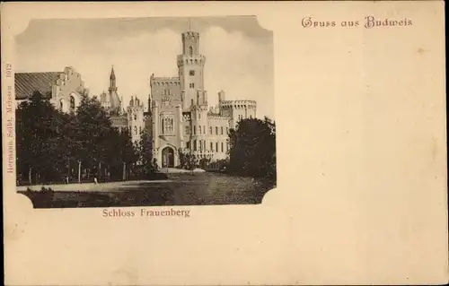 Ak Hluboká nad Vltavou Podhrad Frauenberg Südböhmen, Schloss Frauenberg