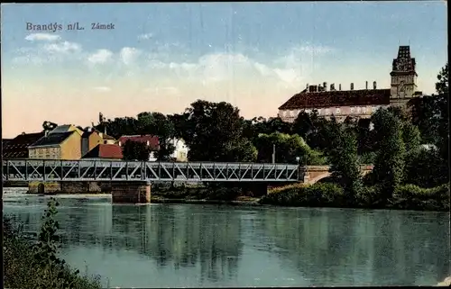 Ak Brandýs nad Labem Brandeis an der Elbe Mittelböhmen, Zámek