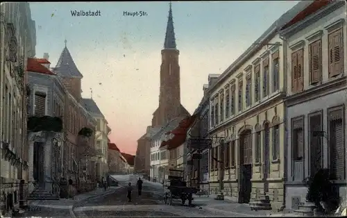 Ak Waibstadt in Baden, Hauptstraße, Kirche