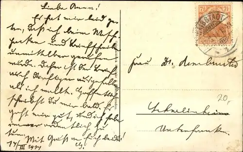 Ak Waibstadt in Baden, Hauptstraße, Kirche