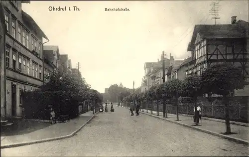 Ak Ohrdruf in Thüringen, Bahnhofstraße