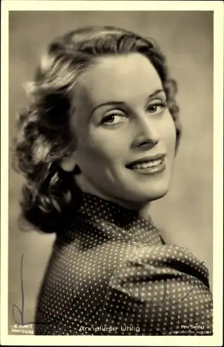 Ak Schauspielerin Anneliese Uhlig, Portrait, Autogramm