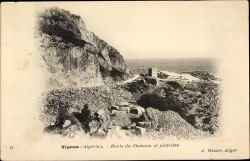 Ak Tipaza Algerien, Route du Chenoua und Stuckateur