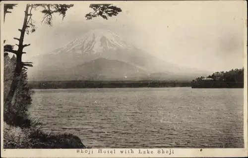Ak Japan, Shoji Hotel mit See Shoji