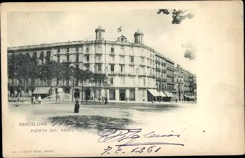 AK Barcelona Katalonien Spanien, Puerta del Angel
