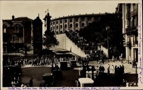 Ak Donostia San Sebastián Baskenland, Aufstieg zur Stierkampfarena