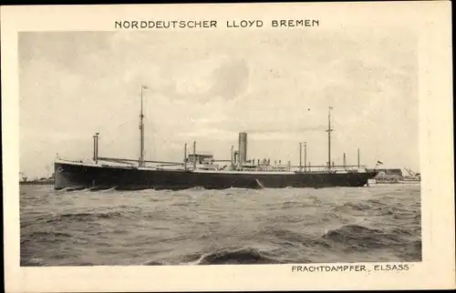 Ak Frachtdampfer Elsass, Norddeutscher Lloyd Bremen