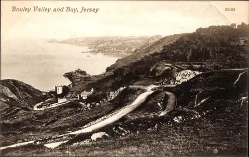 Ak Bouley Bay Kanalinsel Jersey, Tal, Panorama