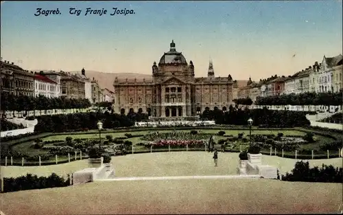 Ak Zagreb Kroatien, Trg Franje Josipa