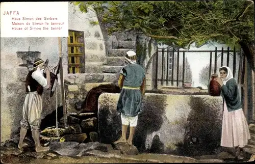 Ak Tel Aviv Jaffa Israel, Haus Simon des Gerbers