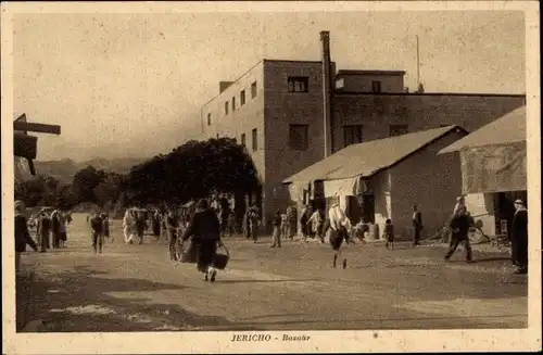 Ak Jericho Palästina, Marktleben, Straßenpartie