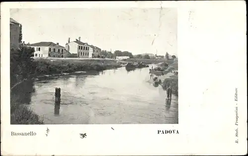 Ak Padova Padua Veneto, Bassanello, Flussblick