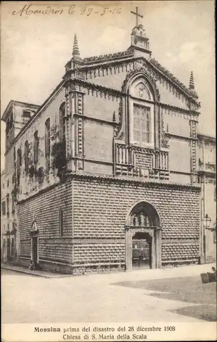 Ak Messina Sizilien, Prima del disastro del 28 dicembre 1908, Chiesa di S. Maria