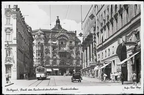 19 Glas Negative Stuttgart mit Original Kartons, verschiedene Stadtansichten