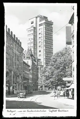 19 Glas Negative Stuttgart mit Original Kartons, verschiedene Stadtansichten