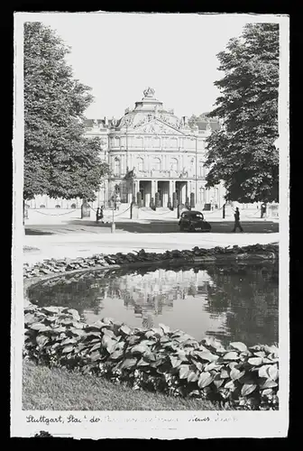 19 Glas Negative Stuttgart mit Original Kartons, verschiedene Stadtansichten