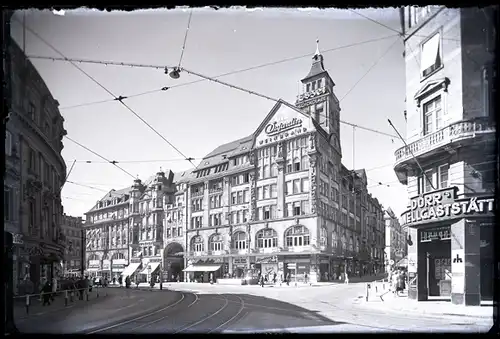 19 Glas Negative Stuttgart mit Original Kartons, verschiedene Stadtansichten